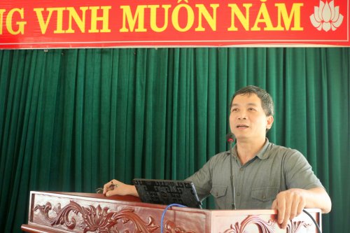 2. đồng chí Nguyễn Văn Mãi- Phó trưởng phòng VH_TT huyện khai mạc hội nghị tập huấn.jpg